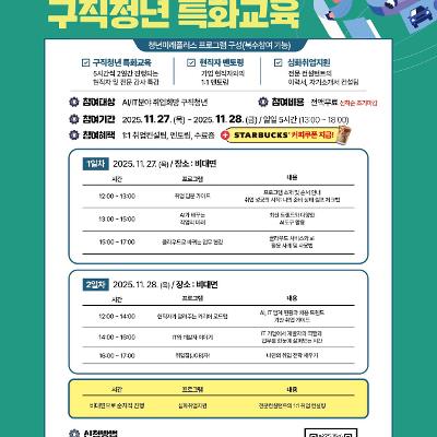 국제커리어&lt;청년미래플러스 구직청년 특화교육_AI IT 분야&gt;