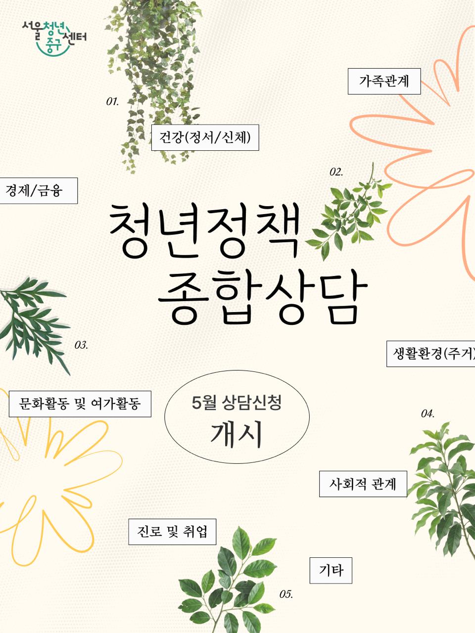 (웹 접근성)'종합상담 안내 포스터)
